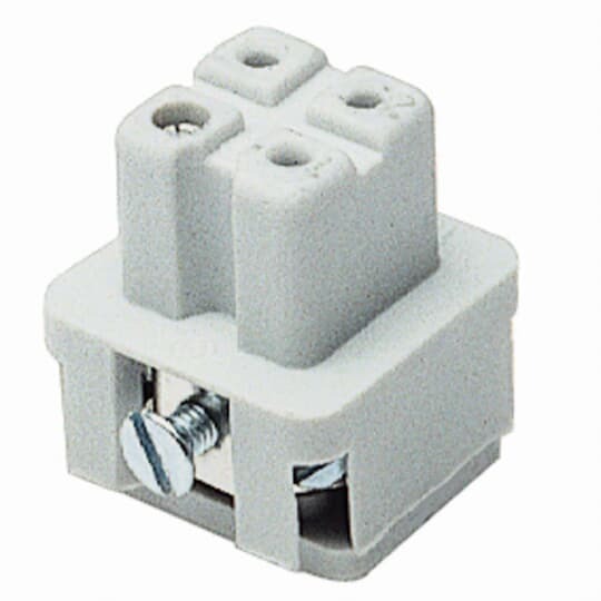 FS104A Pos-E-Kon A Series Compact Terminal Insert, 4 Positions, 18 to 14 AWG Wire, Female Screw Connection, Glass Filled Thermoplastic