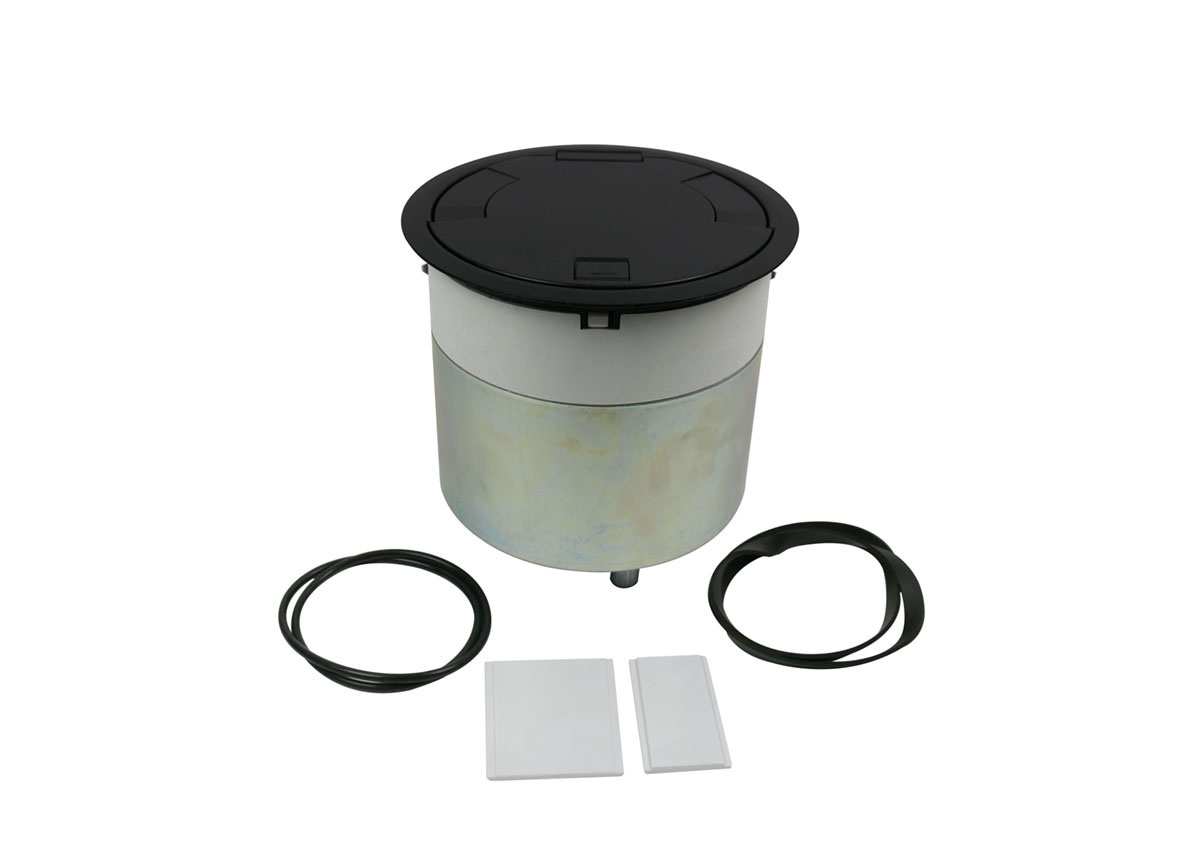 10ATCBK Evolution 10AT Multi-Service Recessed Unwired Poke-Through Assembly With Surface Style Cover, 10 in Hole, 8 Gangs, 19 cu-in, 14 cu-in Capacity
