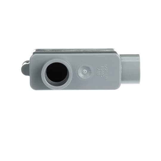 E986D Carlon Type LB Non-Metallic Conduit Body, 1/2 in Hub, 4 cu-in Capacity, PVC