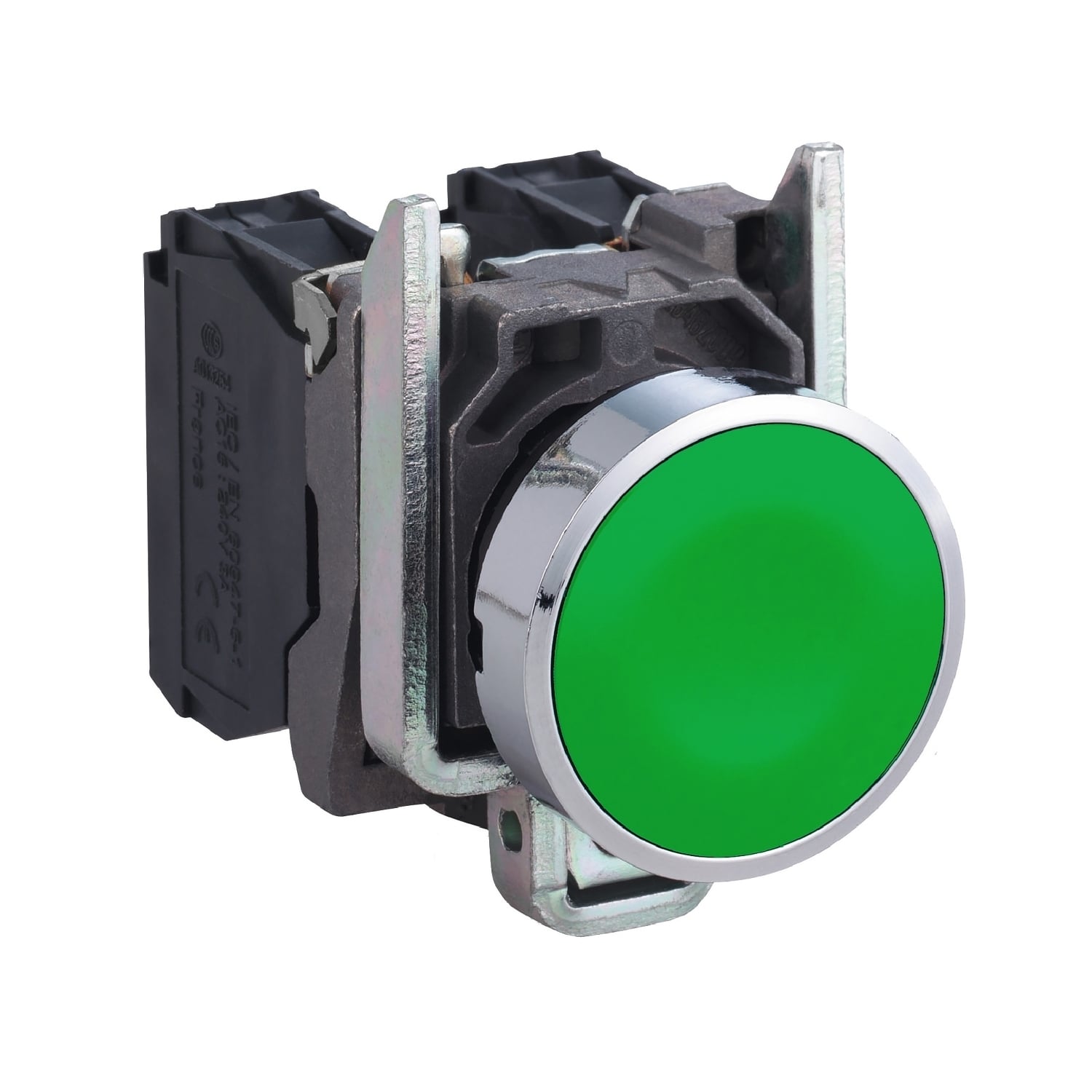 XB4BA35 Harmony Complete Non-Illuminated Pushbutton, 2.05 in, 1NO-1NC Contact, Slow Break Contact, Green