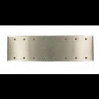8-Gang No Device Blank Wallplate, Standard Size, Box Mount, Stainless Steel