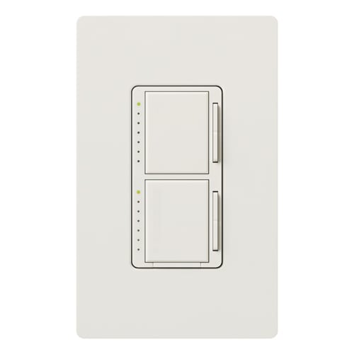 MA-L3L3-WH Maestro Designer Style Dual Dimmer, 120 VAC, 1 Poles, On/Off Operation, White