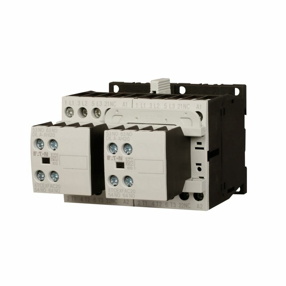 XTCR009B21AD Full Voltage Reversing IEC Contactor, 120 V DC V Coil, 3 Poles