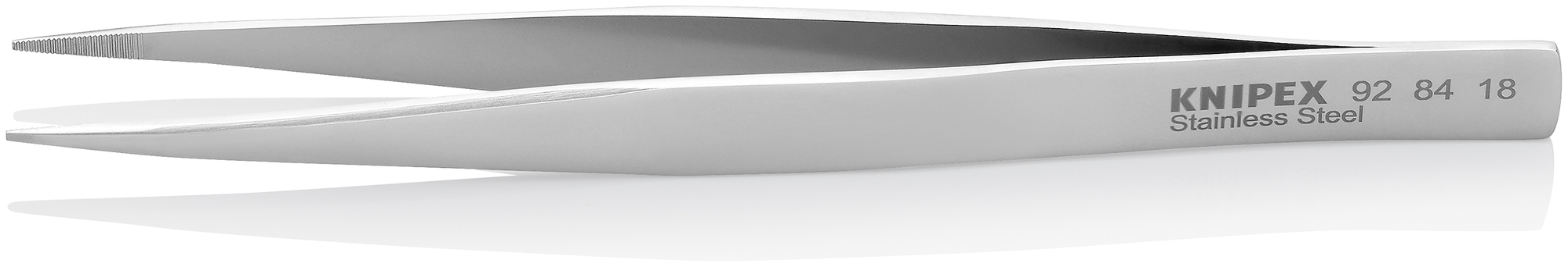 Stainless Steel Gripping Tweezers-Blunt Tips, 5 in., 0.50 mm TT, 1.00 mm TW