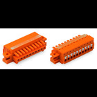 1-conductor female connector; push-button; Push-in CAGE CLAMP; 1.5 mm; Pin spacing 3.81 mm; 20-pole; 100% protected against mismating; clamping collar; 1,50 mm; orange