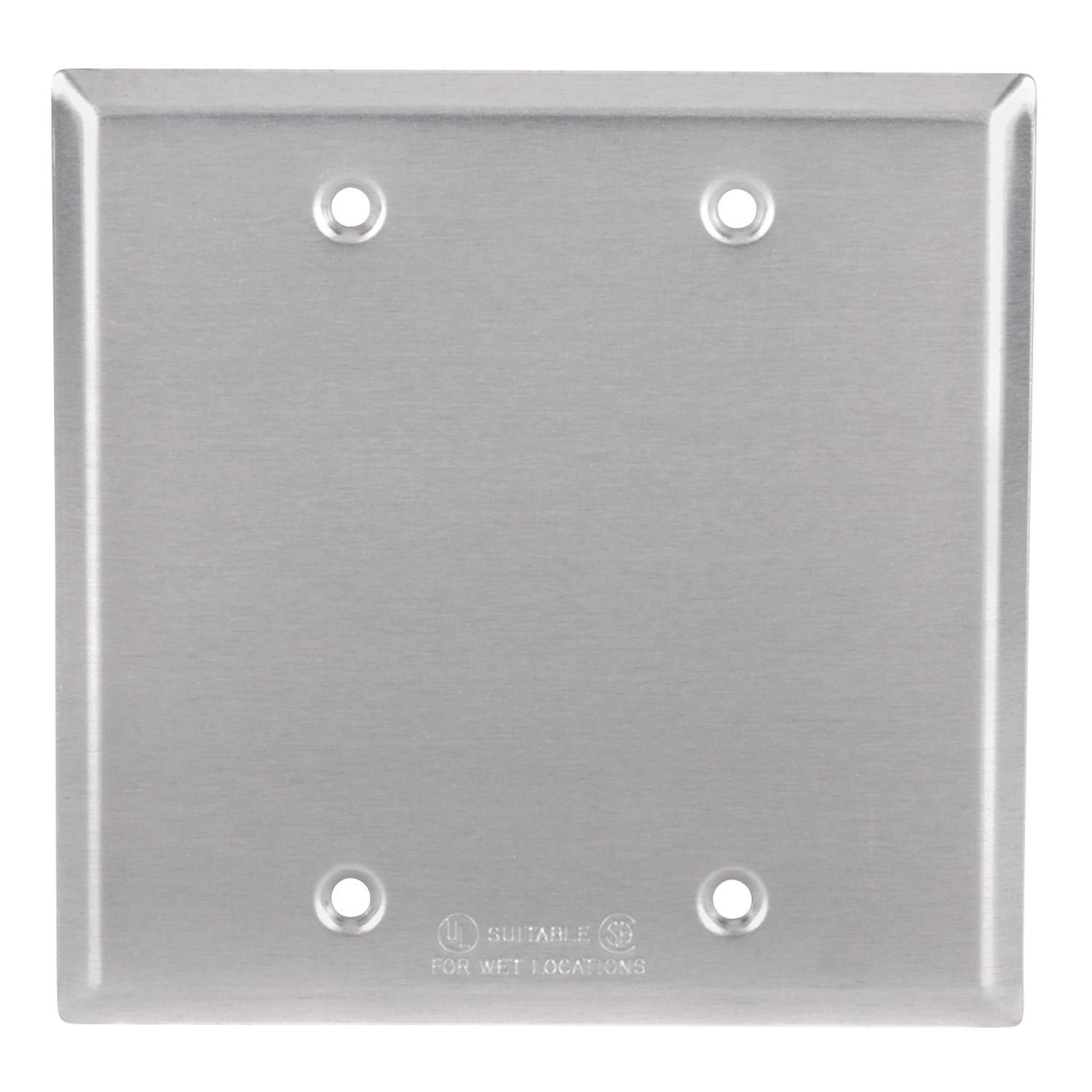 2CCB-FS Red Dot Dry-Tite Blank Weatherproof Receptacle Cover With Gasket, 4-9/16 in L x 4-5/8 in W, Aluminum