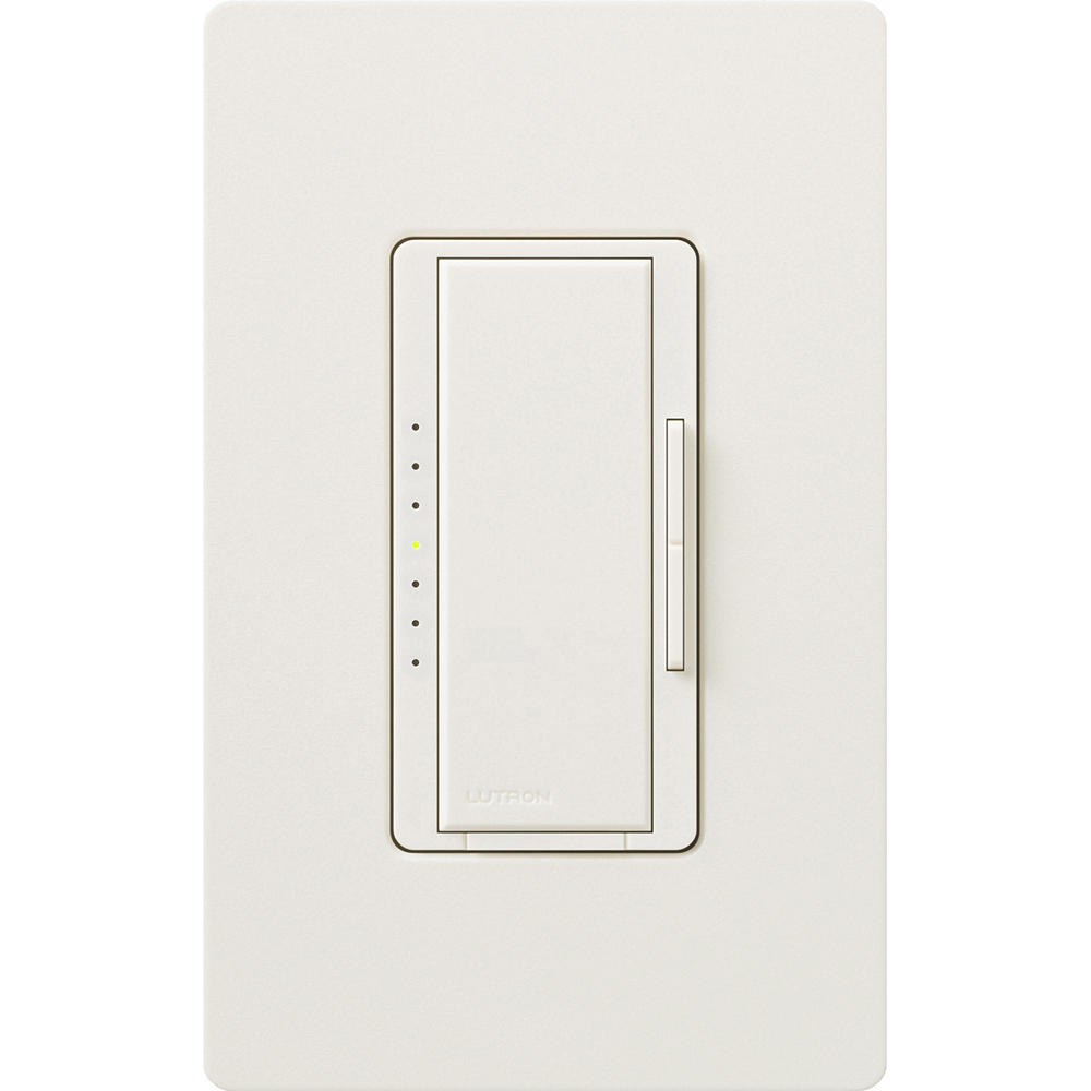 MSCLV-600M-BI Maestro MLV Dimmer Switch, 450W, 600VA, 1 Pole/Multi-Location, No Neutral Required, 120V, Biscuit