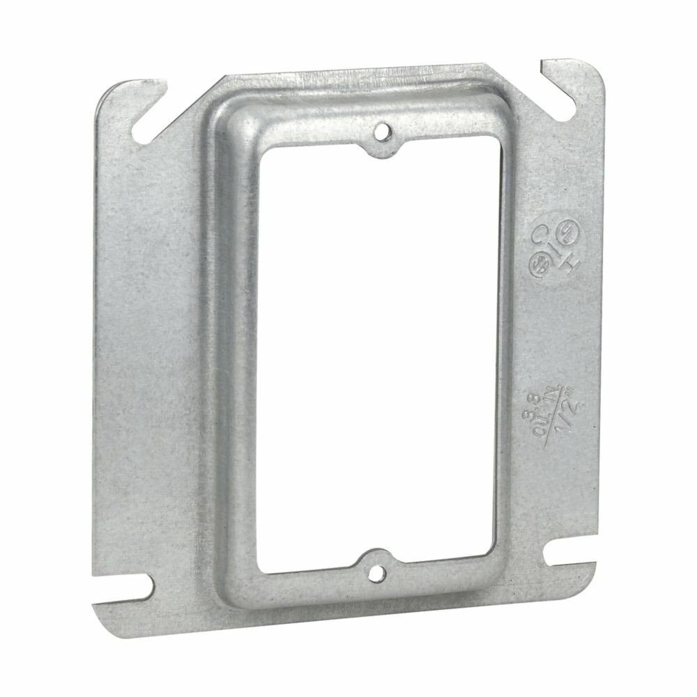 TP482 Thepitt 1-Device Square Mud Ring, 4 in W, Lexan Prismatic, 1/4 in Raised