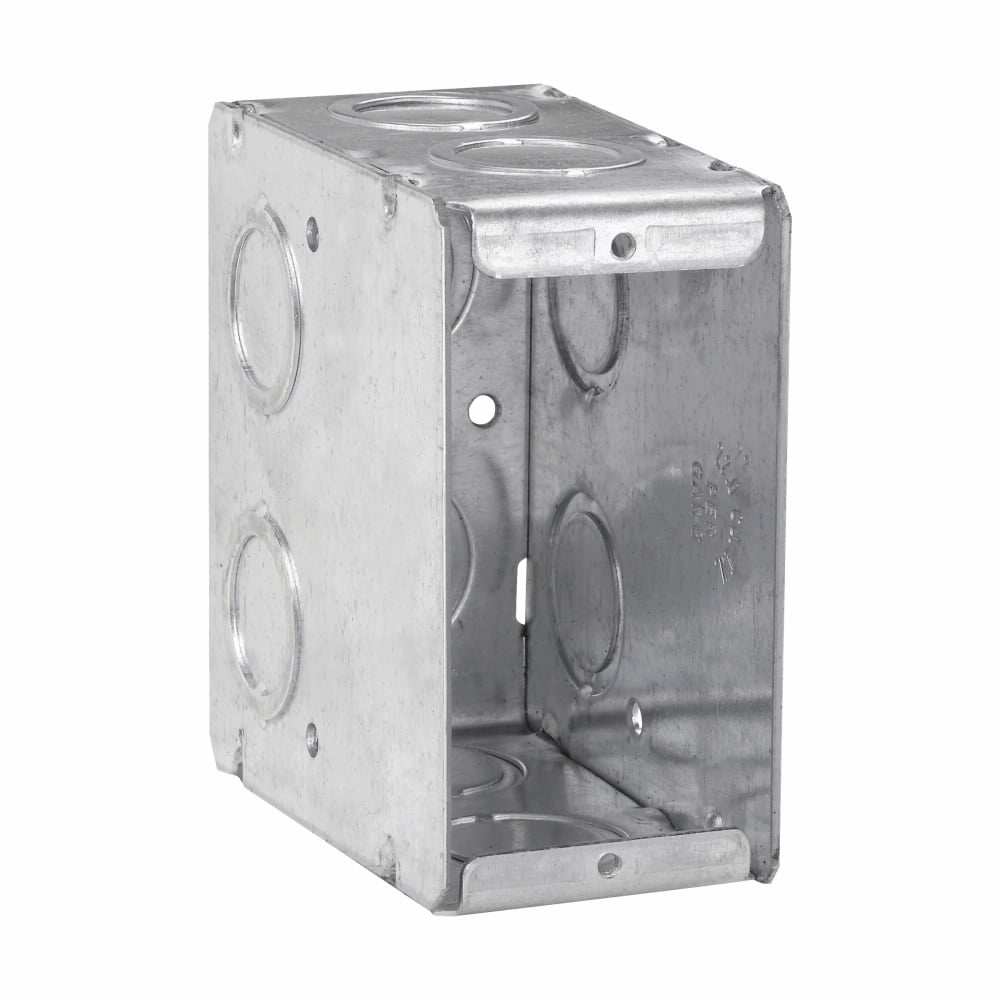 TP690 Welded Masonry Box, Steel, 22 cu-in Capacity, 1 Gang, 8 Knockouts