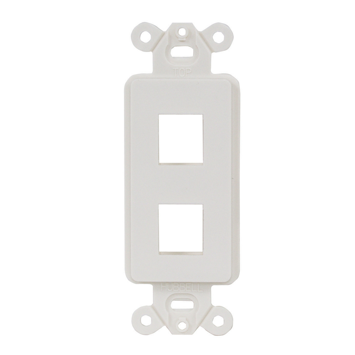 ISF2OW Unloaded Decorator Outlet Frame, 1 Gang, 2 Ports, ABS, Off-White, For Use With Data, Fiber, Audio/Video Connector