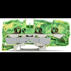 3-conductor ground terminal block; 16 mm; suitable for Ex e II applications; side and center marking; for DIN-rail 35 x 15 and 35 x 7.5; Push-in CAGE CLAMP; 16,00 mm; green-yellow