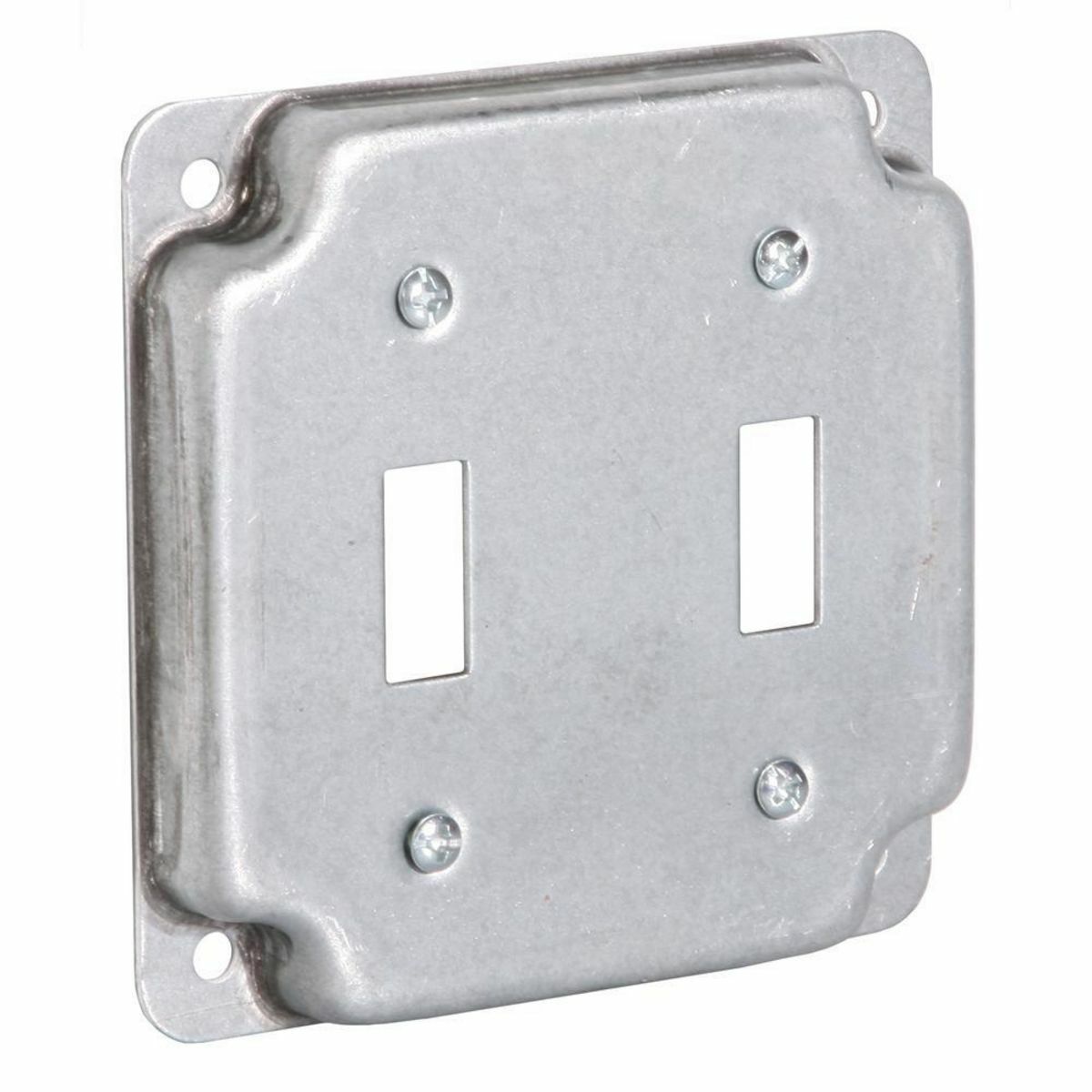 803C Exposed Work Cover, 4-1/8 in L x 4-1/8 in W x 1/2 in D, Toggle Switch Cover, Steel