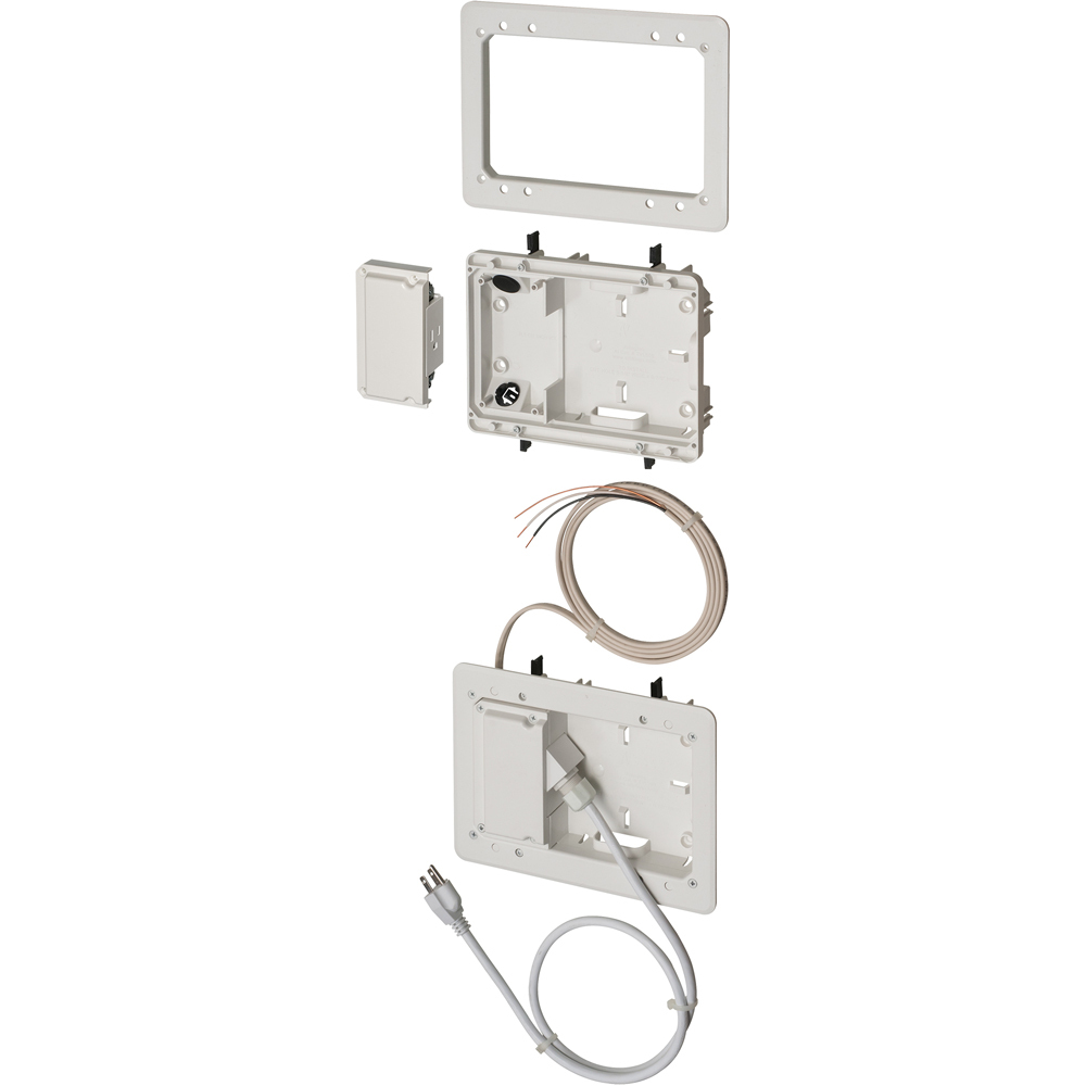TVL2508K Low Profile TV Box Kit, Plastic, 5 in H x 8 in W x 1-1/4 in D