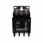 Eaton definite purpose contactor,Quick, 25A, 440-480 Vac, 50/60 Hz, Open with metal mounting plate, 15-50A, two- and three-pole, 25A, Contactor, Three-pole, 35A, Screw/pressure plate and quick connect terminals (side-by-side), Non-reversing