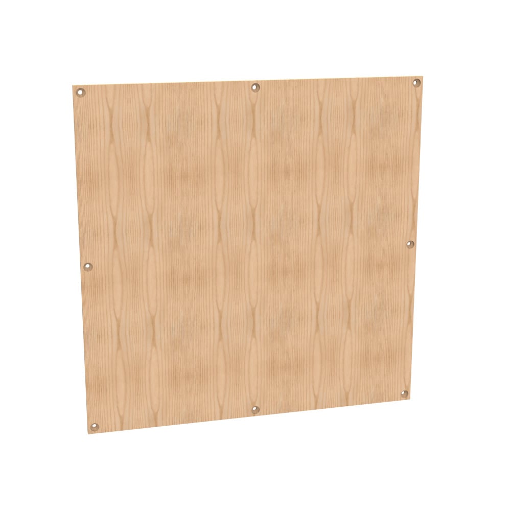 Back Panel Non UL Listed 48x48 Hinge and Screw Cover No Paint Wood Hole Pattern