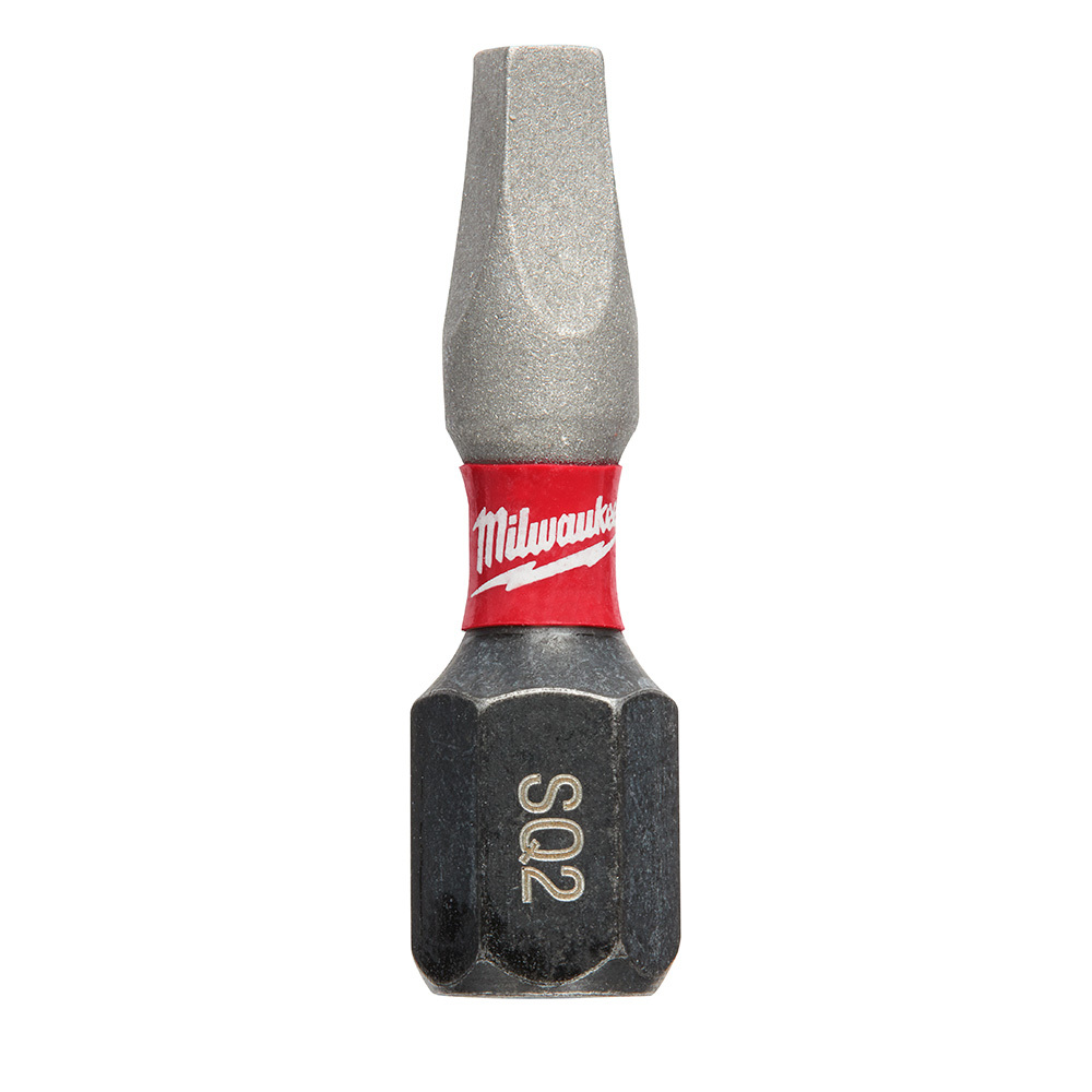 48-32-4607 Shockwave Impact Duty 10-Piece Impact Insert Bit, #2 Square Point, 1 in OAL, 1/4 in, Proprietary Steel