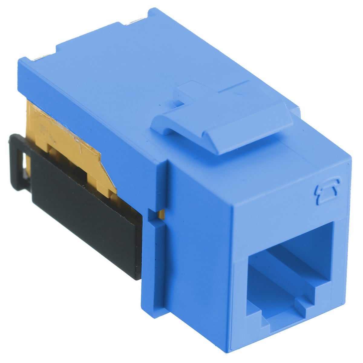 NSJUB 6-Position USOC Standard Modular Jack, Screw Mount, Blue