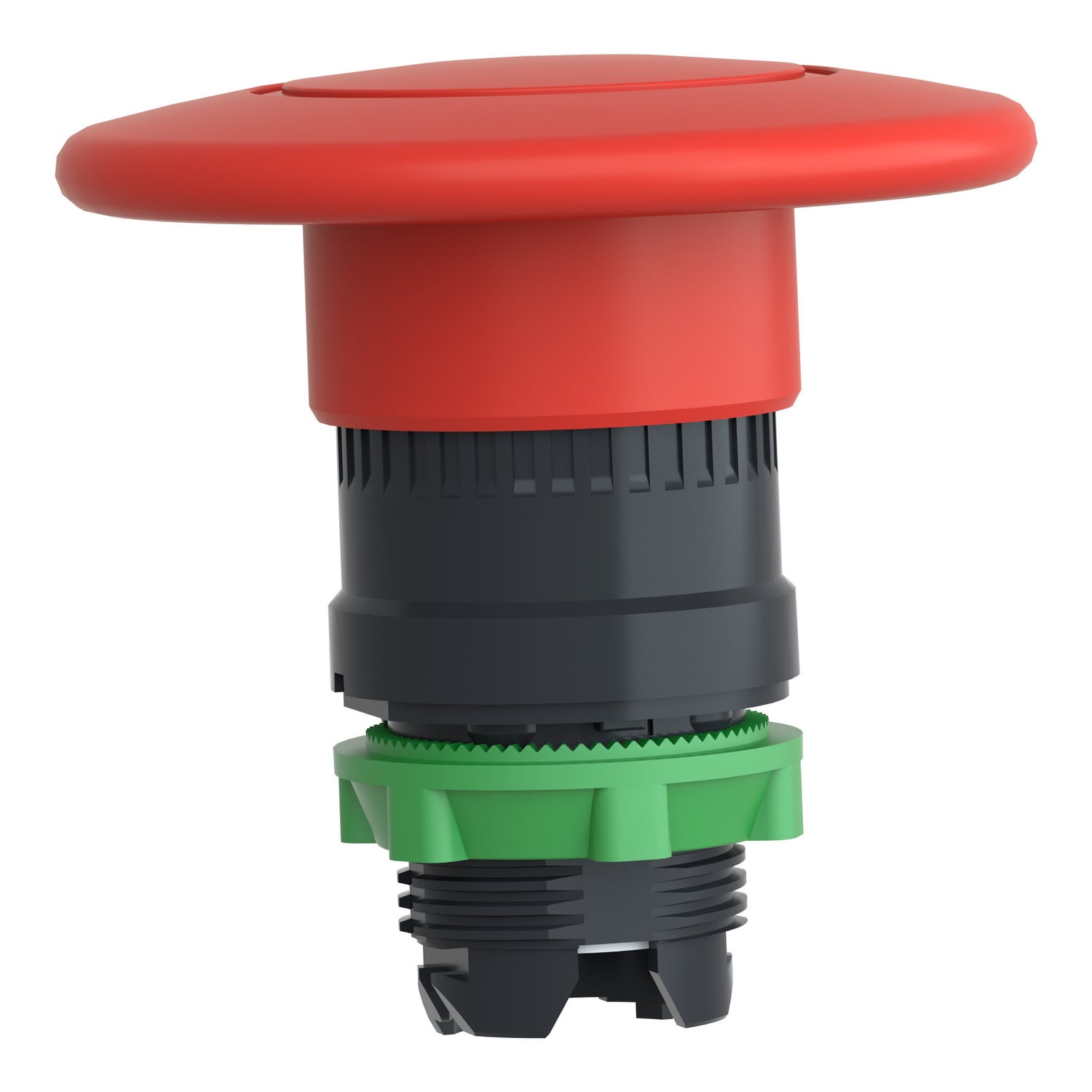 ZB5AX84 Harmony Mushroom Push-Pull Standard Trigger/Mechanical Latching Unmarked Pushbutton Head, 22 mm, Round Shape, Plastic, Red