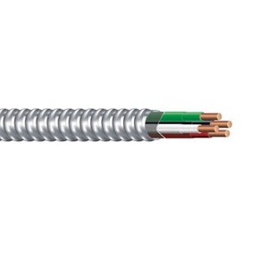 MC Armorlite Cable, 12 AWG, 4 Conductors, Solid, 250 Foot Coil