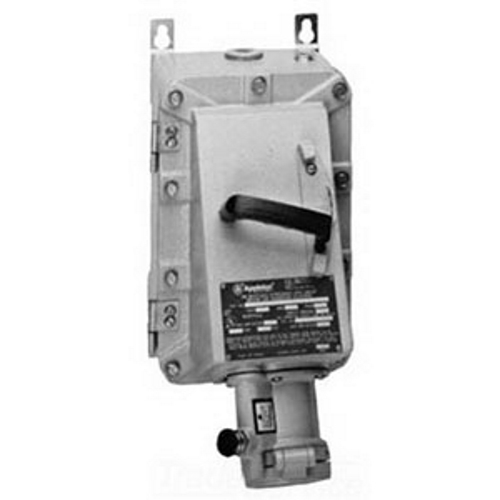 EBR15034FD150 EBR Dust Ignitionproof Explosionproof Receptacle With FD Circuit Breaker, 600 V AC, 150 A, 4 Poles, 3 Wires