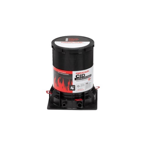 67204 Metacaulk Fire Rated Firestop Cast-In Device, For Use With Combustible Plastic/Metal Pipes, Power and Telephone Cable Floor Penetrations in Multi-Floor Construction, 3 hr Fire Rating