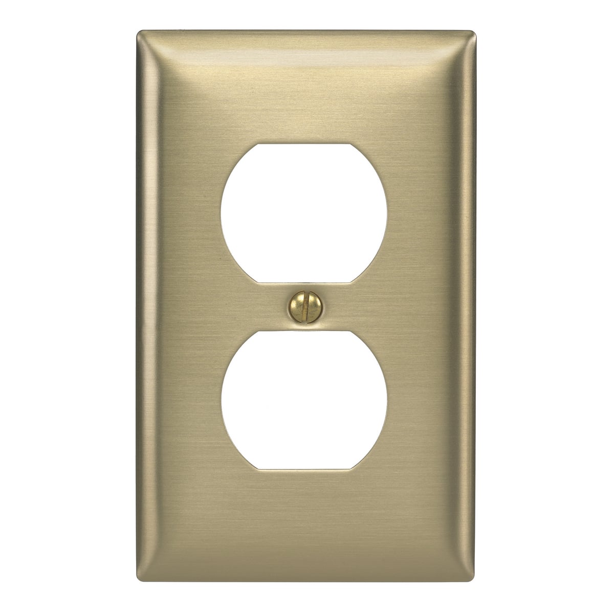 SB8 Non-Magnetic Standard Wall Plate, 1 Gangs, 2.87 in W x 4.5 in H, Brass