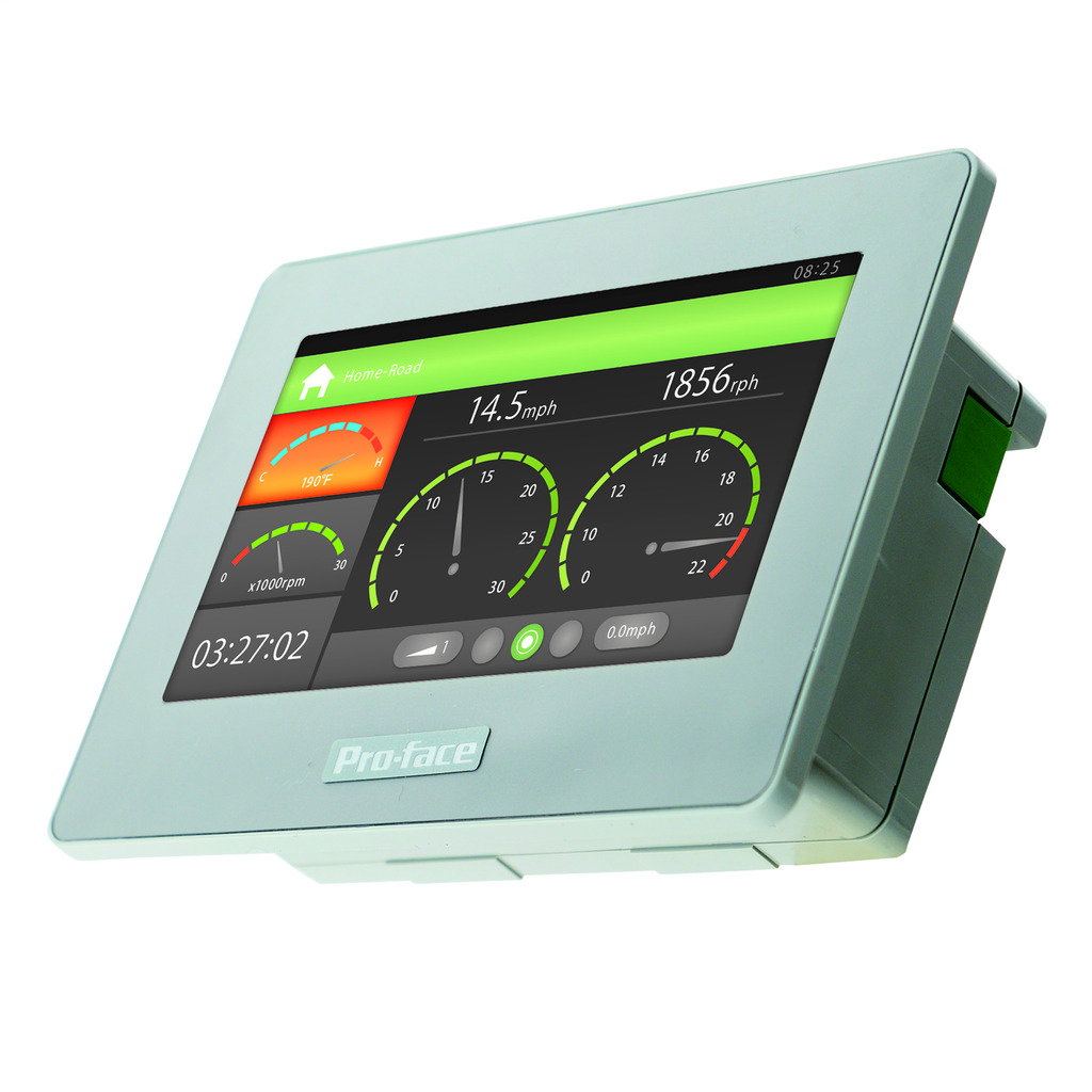 4.3"W TFT 65,536 colors, RS422/485, USB A/mini B, 12-24 Vdc