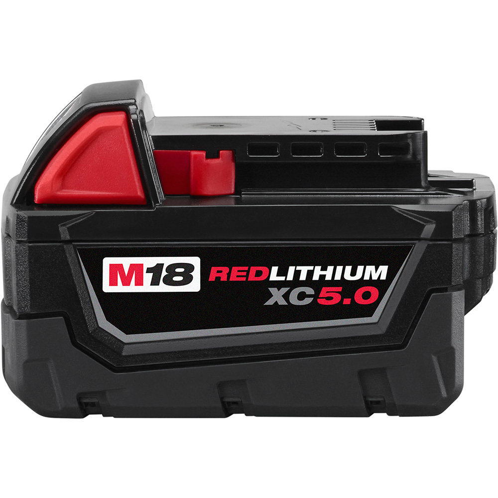 48-11-1850 M18 RedLithium Rechargeable Cordless Battery Pack, 5 Ah Li-Ion Battery, 18 V DC Charge, For Use With M18 Cordless Power Tool