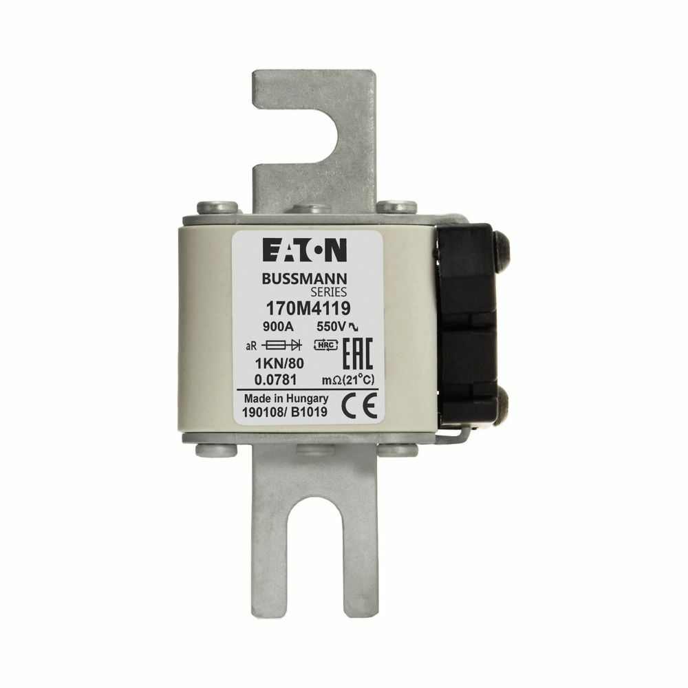 170M4119 Type K High Speed Fuse, 900 A, 1250/1300 V, 200 kA Interrupt, Class: AR, Square Body