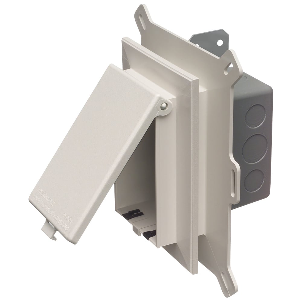 DSBHS1C InBox DB Series Low Profile Electrical Box, Plastic, 25 cu-in Capacity, 1 Gangs, 7.012 in L x 9.058 in W x 5.129 in H