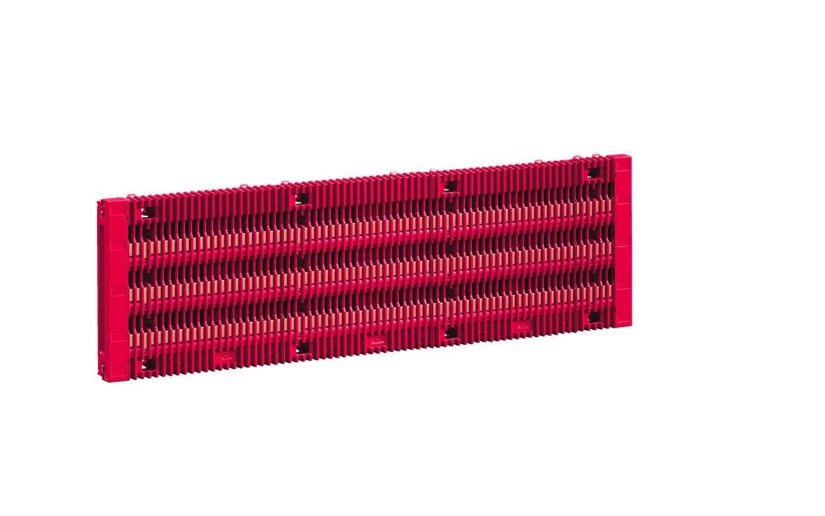 RX RiLineX board 550 A, 3-pole, including busbars E-Cu 30x5 mm, 60 mm bar centre distance, W: 705 mm