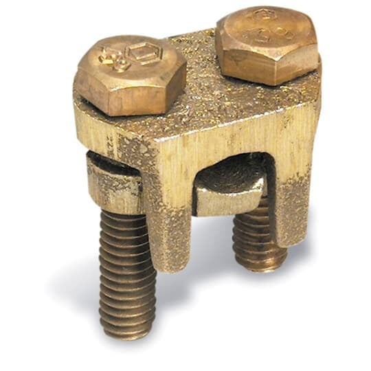 2B40X Blackburn 2BX 1-Piece Two-Bolt Connector, 1/0 to 4/0 AWG Conductor Solid/Stranded Copper Conductor, 3/8 x 9/16 in Bol