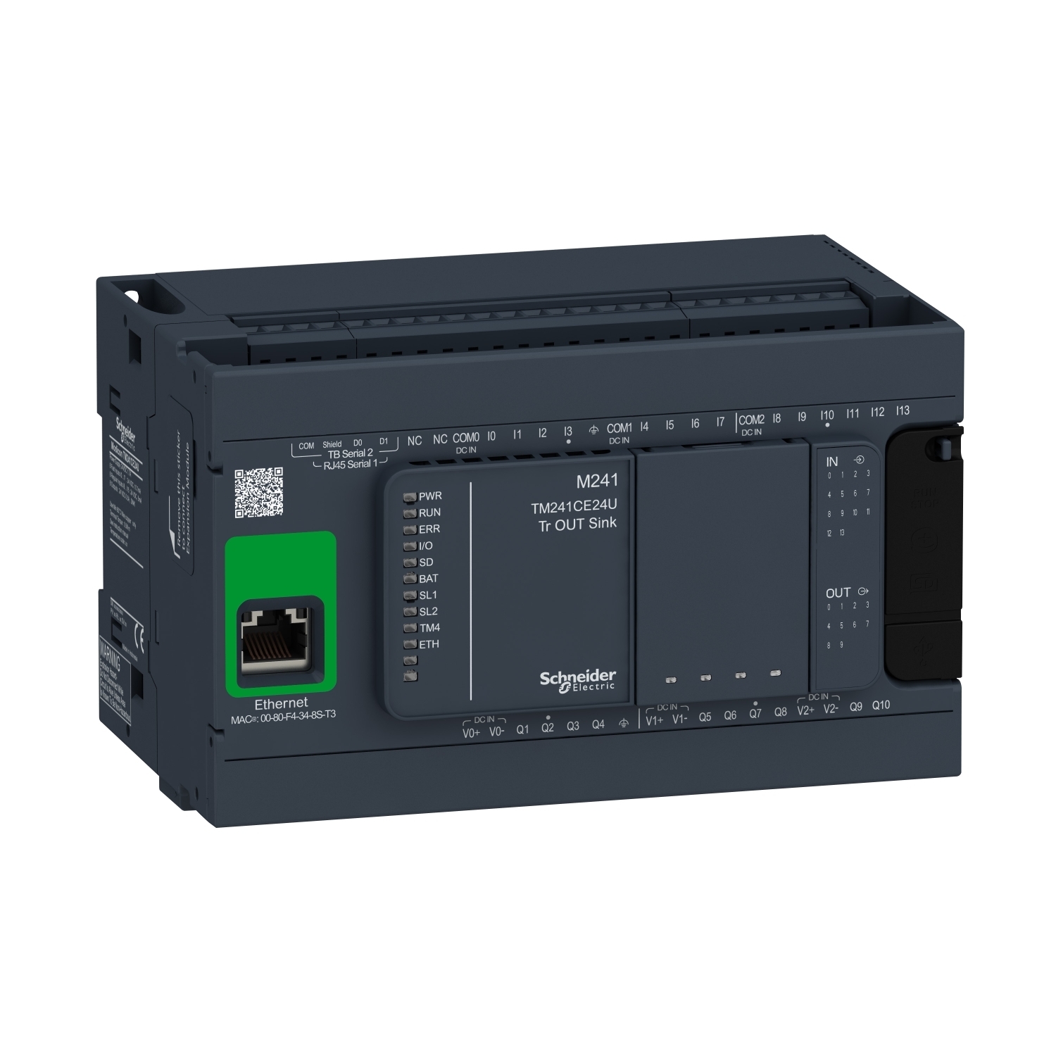 TM241CE24U M Series, 24 V AC/DC, 2 A