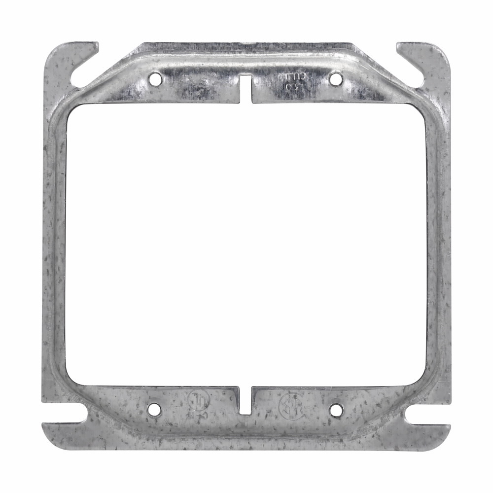 TP502 Thepitt 2-Device Square Mud Ring, 4 in L x 4 in W, Die Cast Aluminum, 1 in Raised