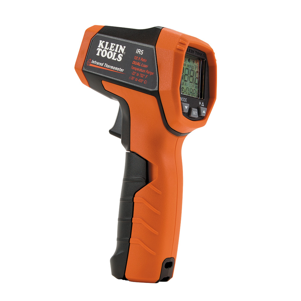 IR5 Dual Laser Infrared Thermometer, -22 to 752 deg F, +/- 4 % Accuracy