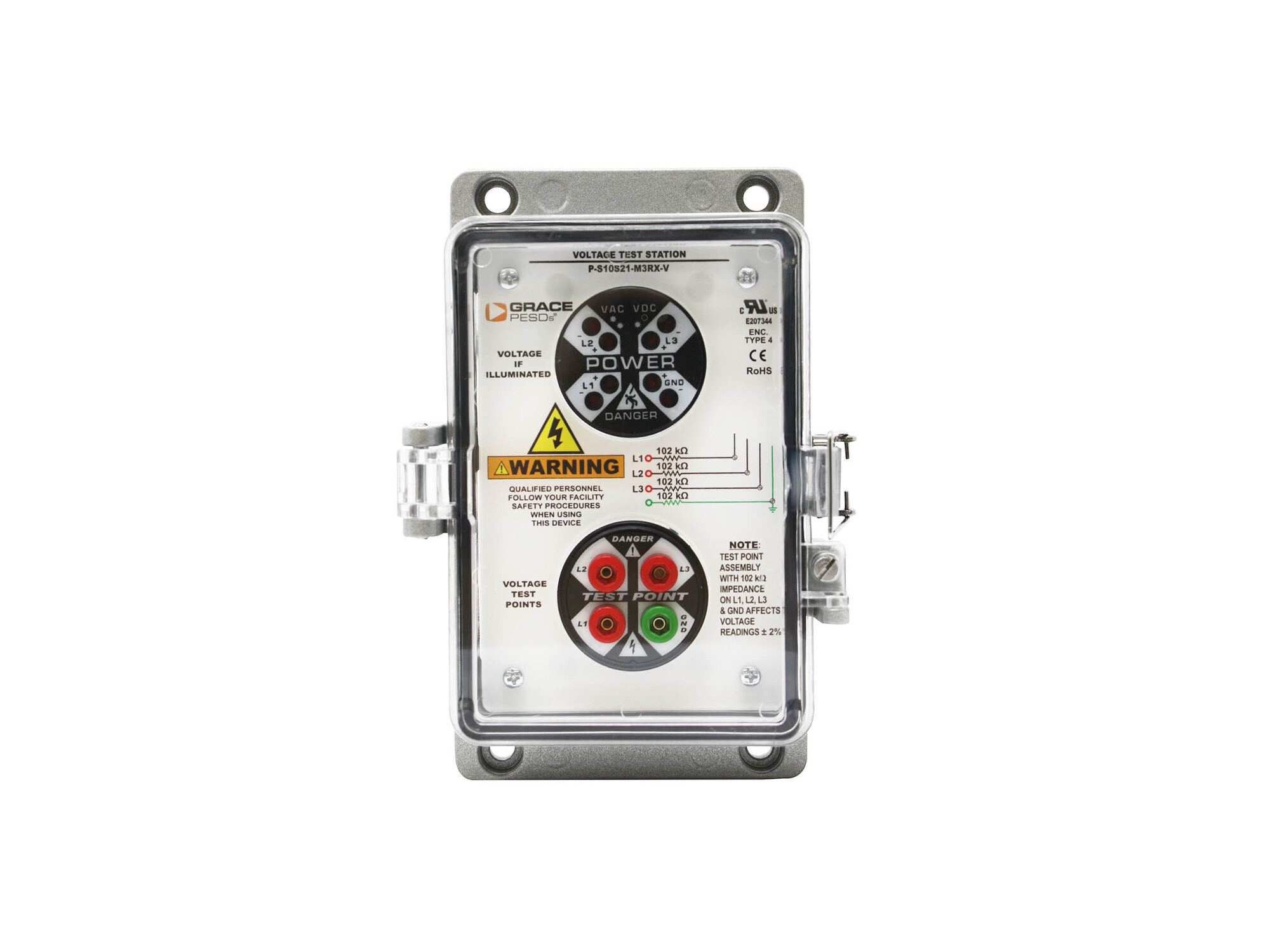 P-S10S21-M3RX-V Voltage Test Station, 600 V AC Max Working