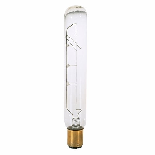 S3248 Dimmable Tubular Incandescent Lamp, 25 W, BA15d Incandescent Lamp, T6.5 Shape, 180 Lumens Initial