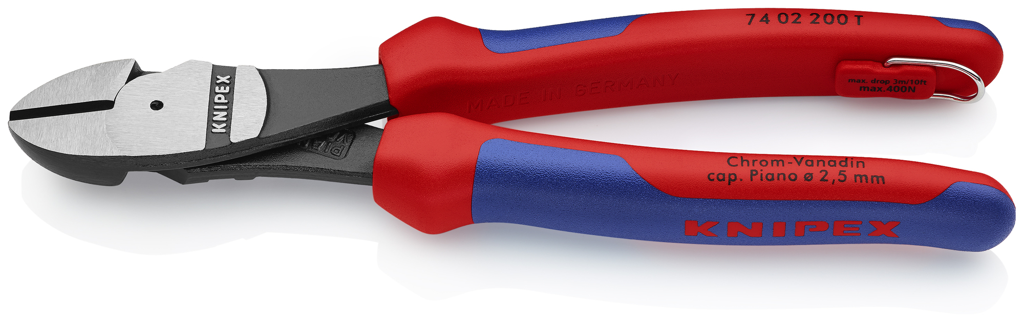 High Leverage Diagonal Cutters-Tethered Attachment, 8 in., Multi-Component