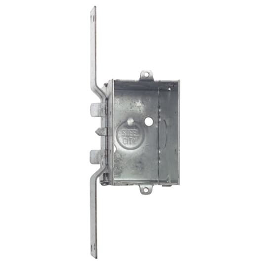 CWV-1/2 Steel City Gangable Welded Style Switch Box, Steel, 14 cu-in Capacity, 1 Gang, 1 Outlet, 3 Knockouts, 2 in W x 2-3/4 in D x 3 in H