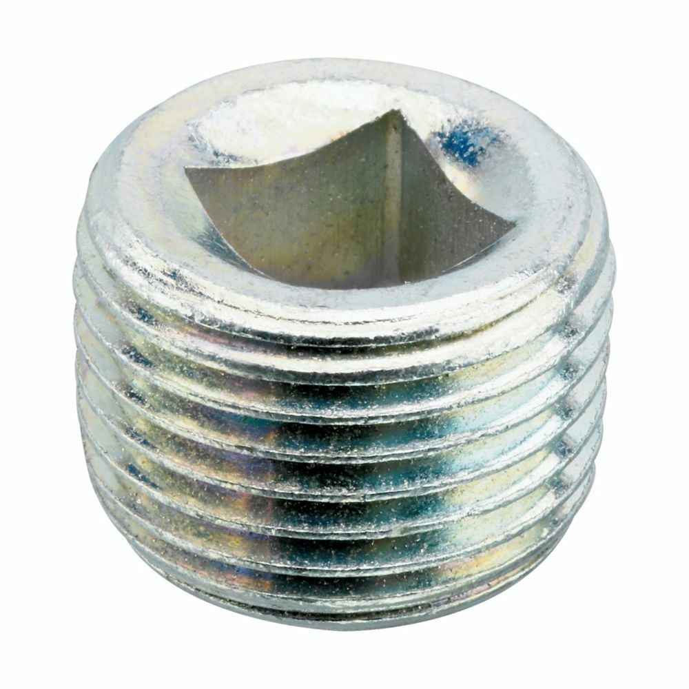 PLG10M Recessed Threaded Conduit Plug, 4 in, For Use With IMC/Rigid Conduit, Cast Iron, Chromate Treated Electro-Galvanized