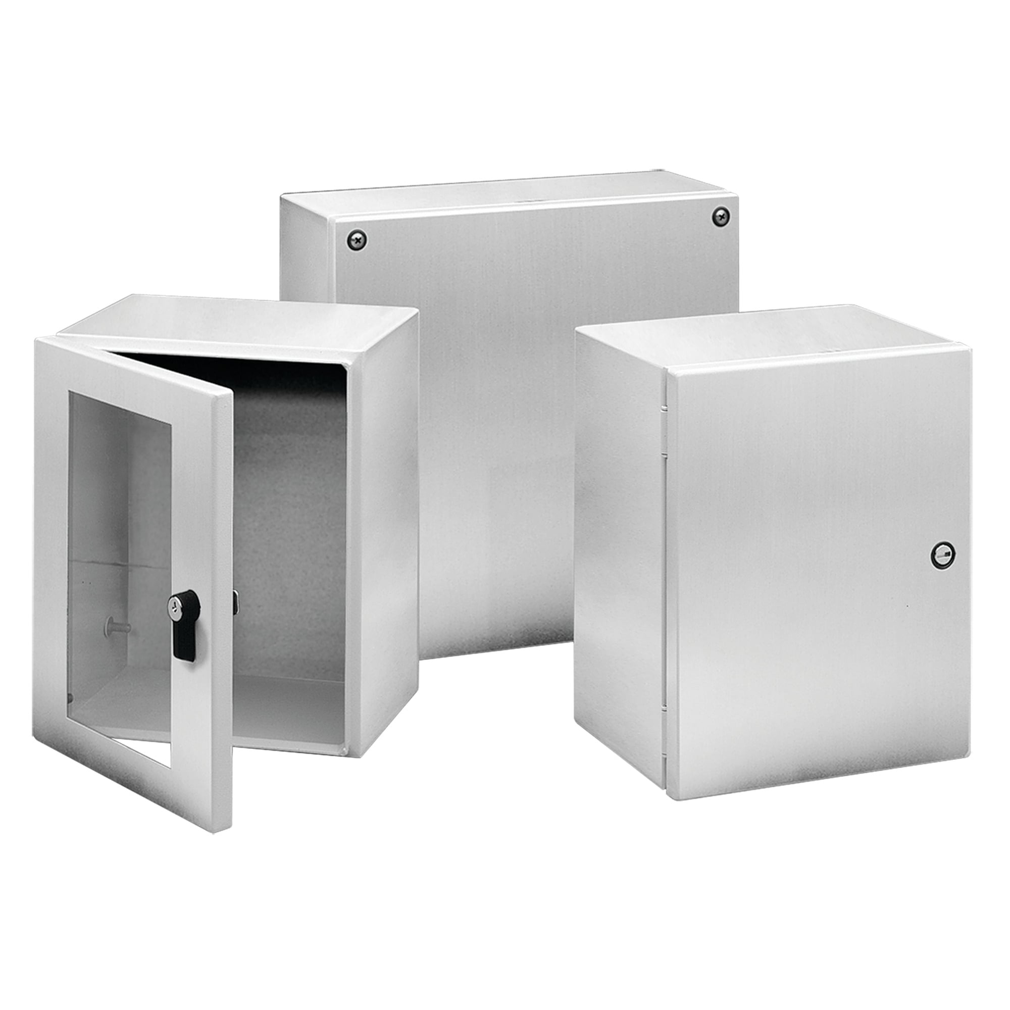 LHC201512SS InLine A54S Instrumentation Enclosure, 200 mm L x 150 mm W x 120 mm D, NEMA 4X/IP66 NEMA Rating, 304 Stainless Steel