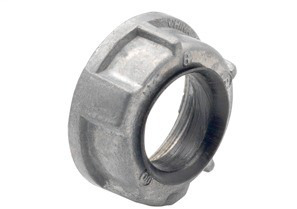 363-DC Bridgeport Conduit Bushing, 1 in Trade, Die-Cast Zinc, Ball Burnished/Mirror Smooth