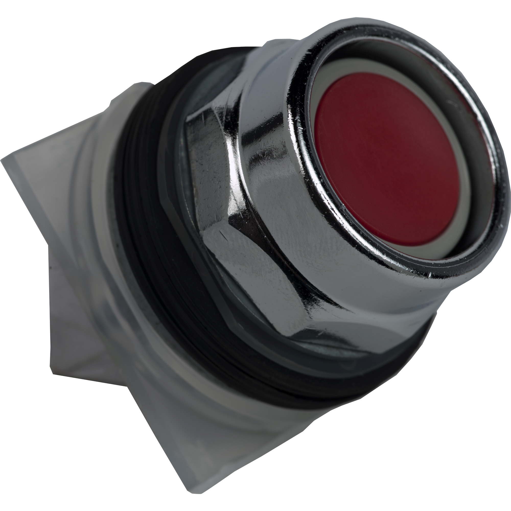 9001KR2R Harmony Heavy Duty Non-Illuminated Unmarked Type K Pushbutton Operator With Metal Extended Guard, 30 mm, 2 Positions, Red
