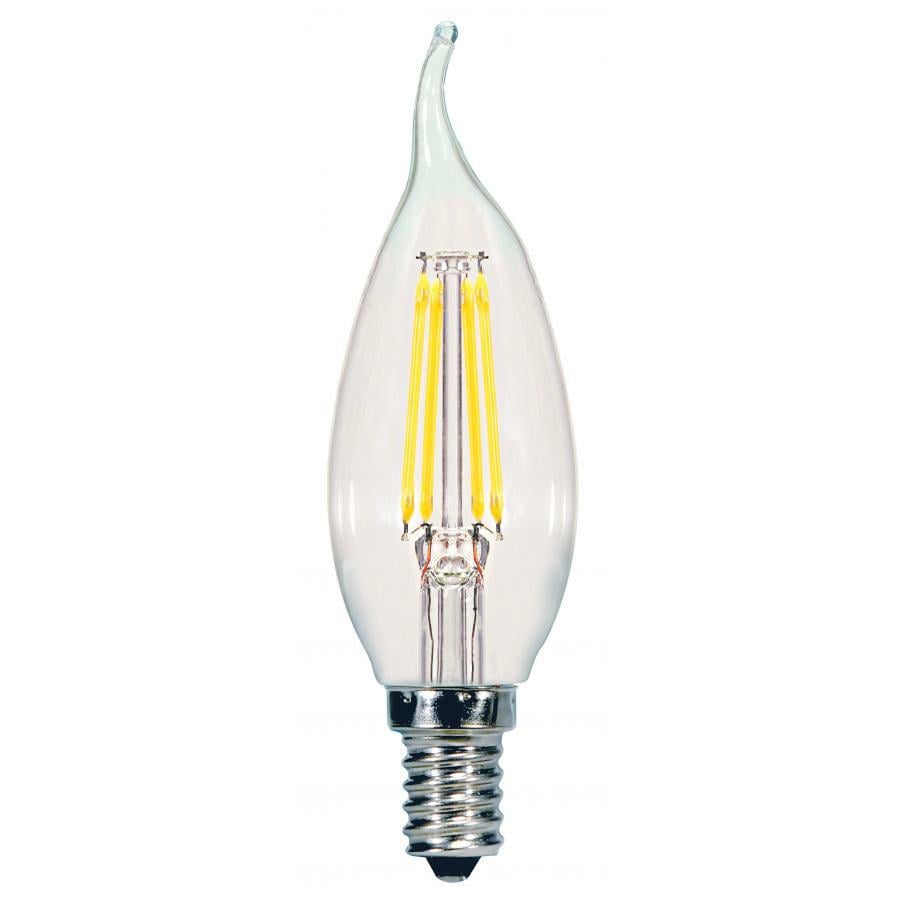 S9963 Dimmable LED Lamp, 6 W, 60 W Incandescent Equivalent, E12 Lamp, CA11 Shape, 500 Lumens