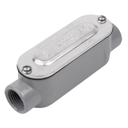 DAC-6-CG Red Dot D-Pak A Series Type-C Conduit Body With Cover, Gasket, 2 in Hub, 69.5 cu-in Capacity, Die Cast Aluminum, Powder Coated Urethane