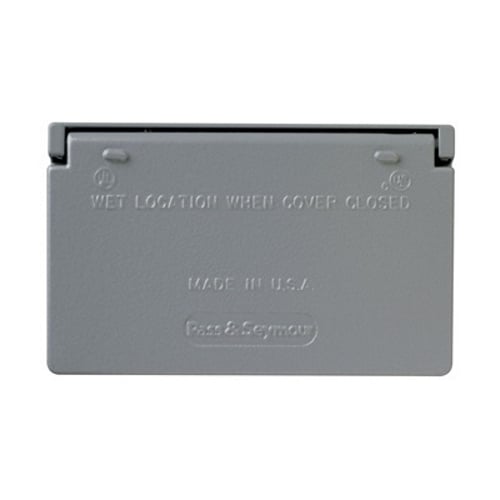 CA26BRH Cast Weatherproof Decorator/GFCI Horizontal Cover, Self-Closing, Bronze