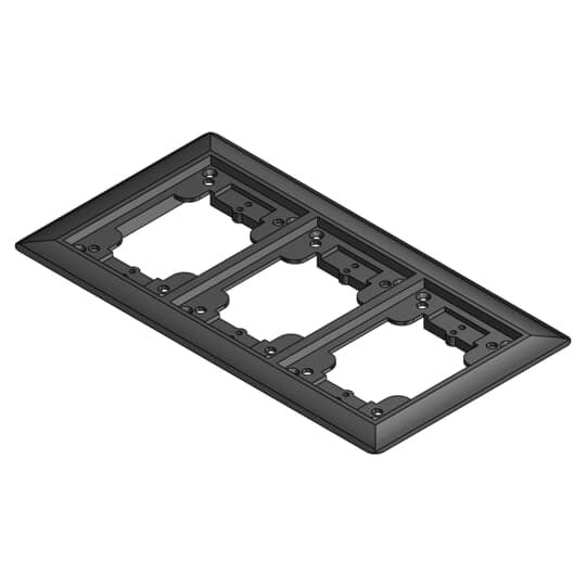 P64P-3G-CP-BLK Steel City Flush Service Non-Metallic Carpet Plate, 3-Gang, PolyCarbonate, Black