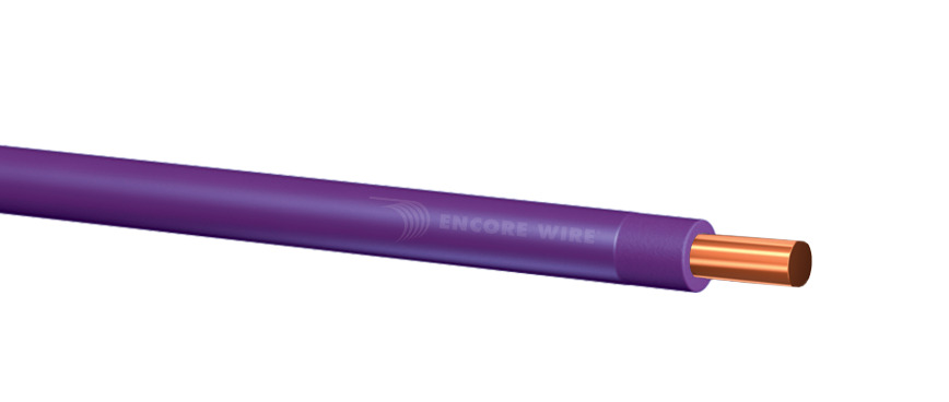 CU TFN 16 AWG SOL PURPLE 2500REEL
