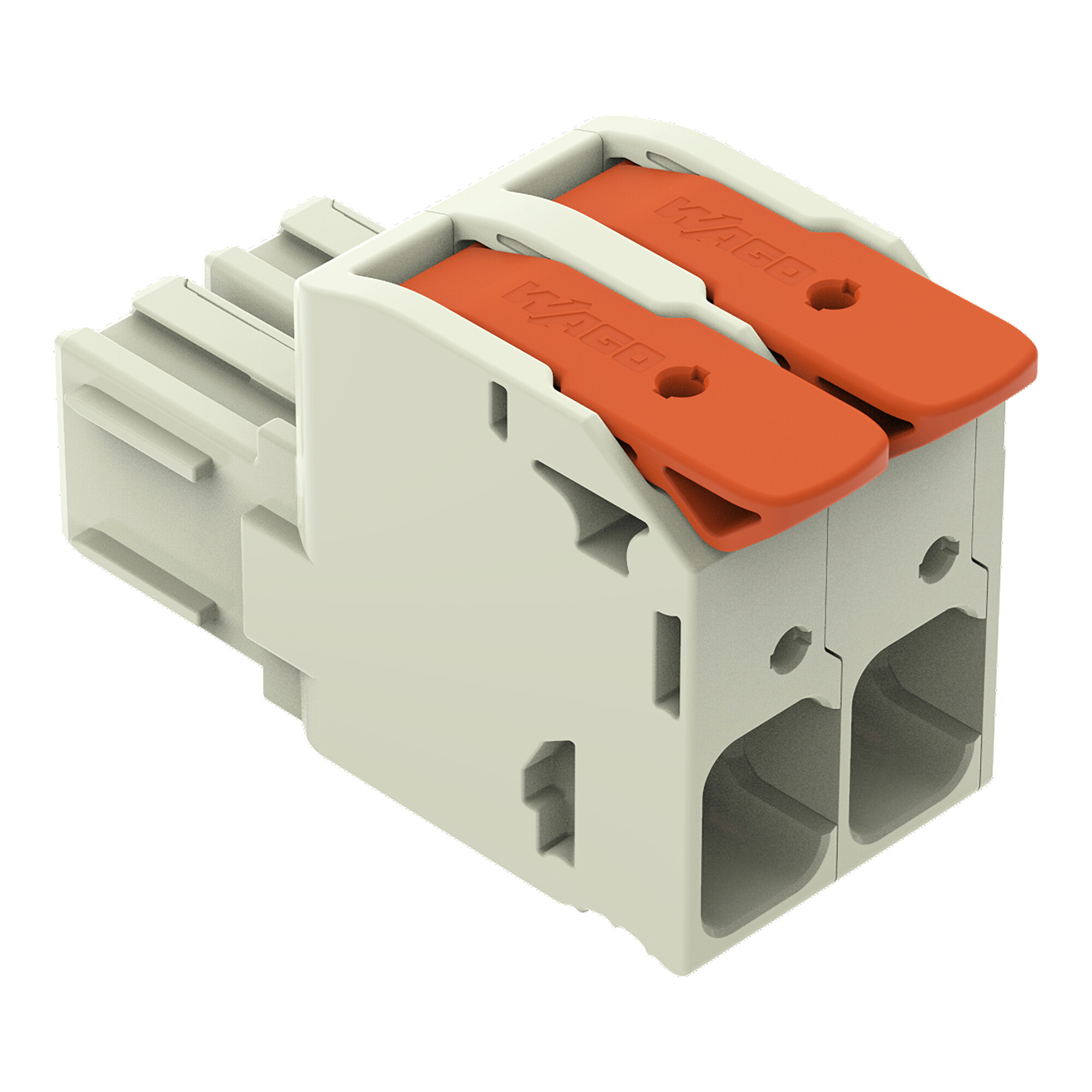 832-1102 1 Conductor Terminal Block, 1 kV, 76 A, 18 to 4 AWG Wire, 2 Poles