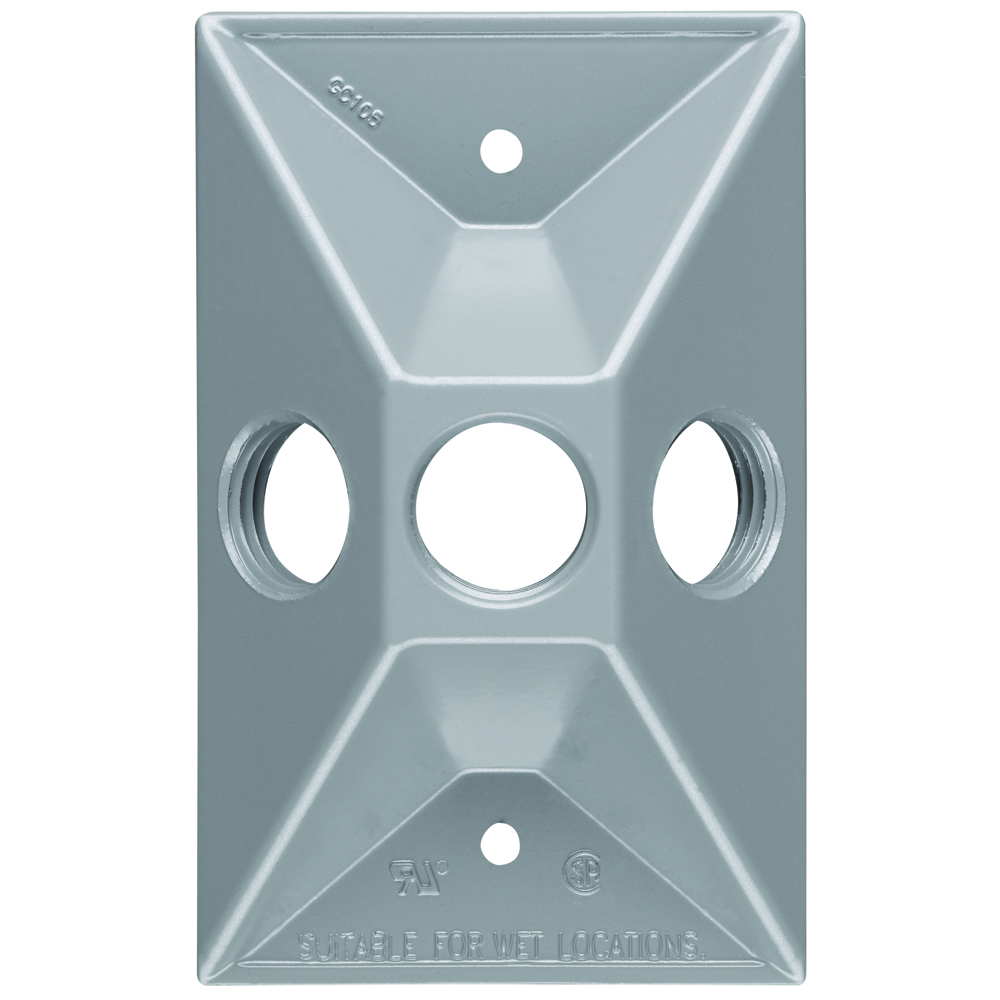 WPB13 Outdoor Lamp Cluster Cover for Single Gang Box, Gray